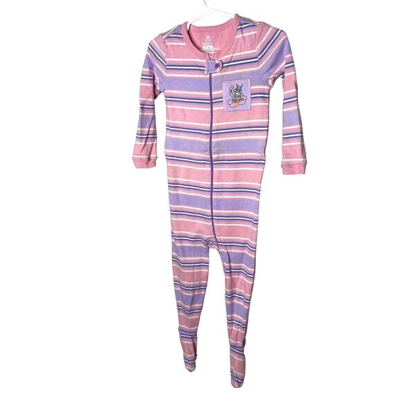 Disney Store Zip Up One Piece Sleeper Footed Striped Thumper Size 2 Year Old - Picture 7 of 7